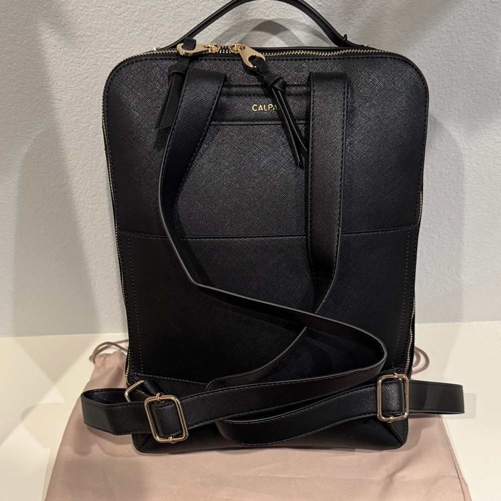 Calpak Black Backpack with Gold Zippers - Picture 5 of 6